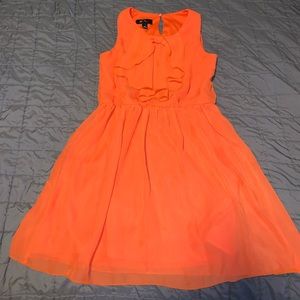 Girls dress in orange